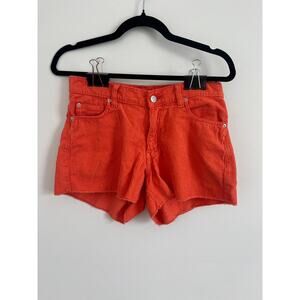 BDG Bright Orange Corduroy High-Rise Shorts